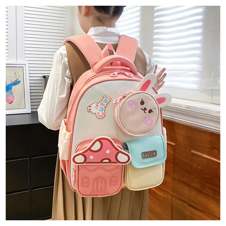 Children's schoolbag boy kindergarten bear large, medium and small class baby 3-6 years old cute rabbit girl backpack