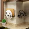 Kitchen Cutting Board Holder Rack Solid Pot Lid Cover Stand Adhesive Storage Rack Pan Cover Organizer Racks Sponge Plate Holders