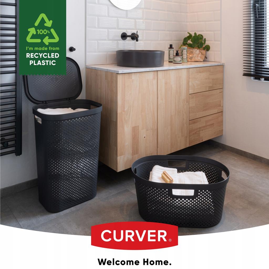 CURVER Laundry Basket 60 L Dark Grey