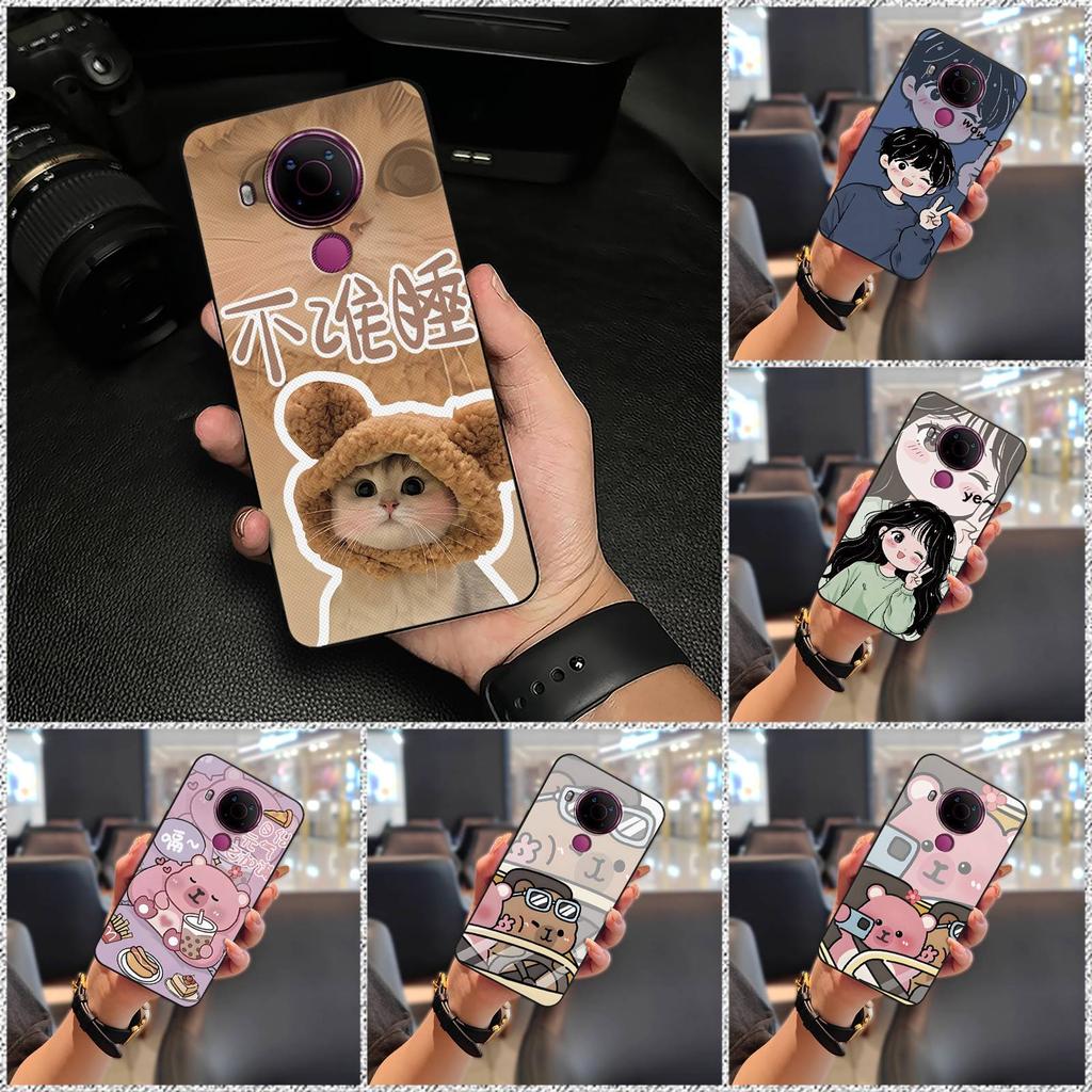 Shockproof Couple Phone Case For Nokia 5.4 Durable Phone Pouch Dirt-resistant Protective Anti-knock TPU Graffiti Cute
