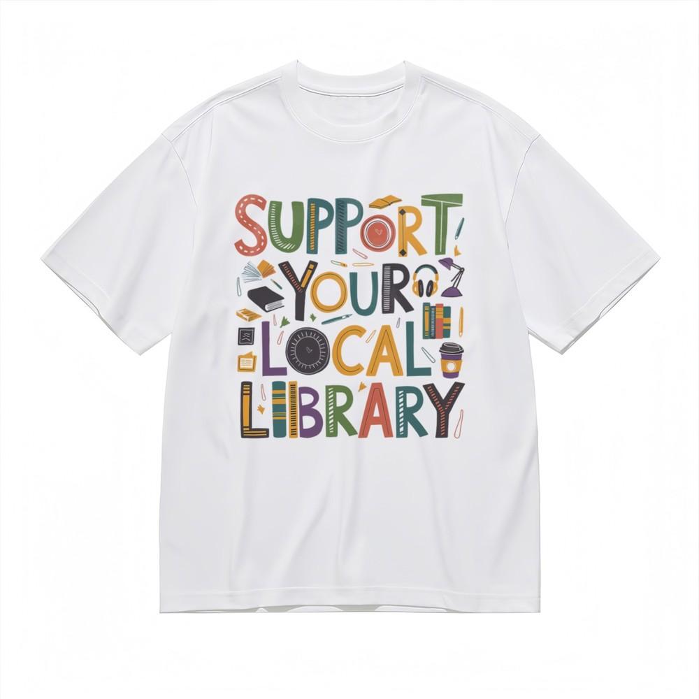 

Women s Trend Classic T-Shirt Colorful Book Lamp Coffee Graphic Art Print Tee S