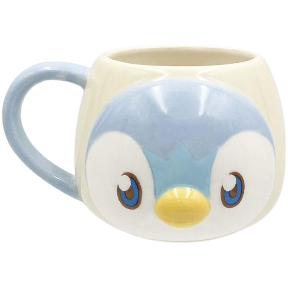 Marimo Craft Face W115 x H80 x PokéPeace Mug, Piplup, D85mm, PKP-195