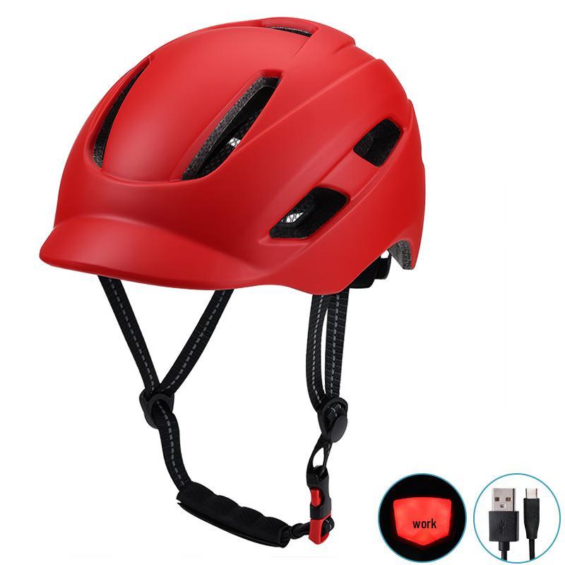 Lishi Integrerad Formning Cykelhjälm med USB-ljus