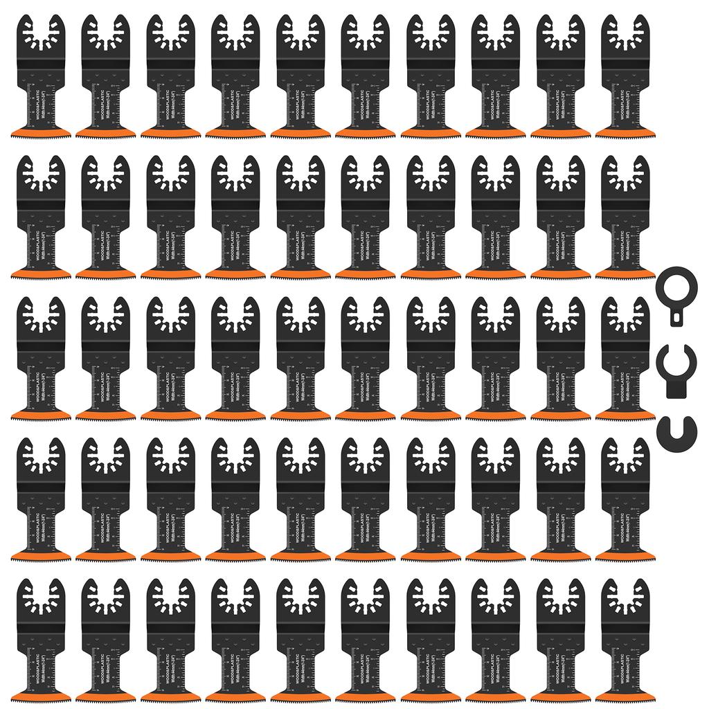 10/50Pcs Oscillating Saw Blades 44MM Multitool Blades Sharp Oscillating Saw Blades Fast Cutting Wood PVC Cutter Saw Blades