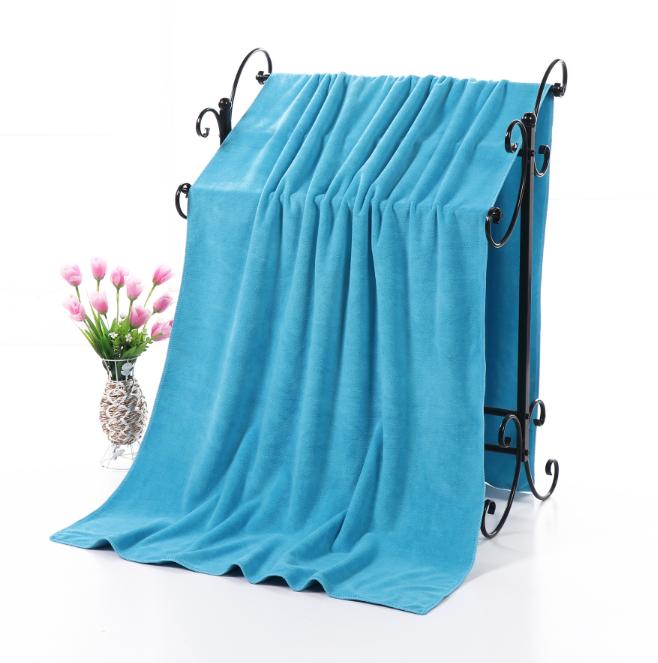 

Большие банные полотенца Впитывающие неворсистые бытовые полотенца Утолщенные увеличенные ткани Мягкие впитывающие простыни для салонов красоты и массажа 35*75CM озеро синий