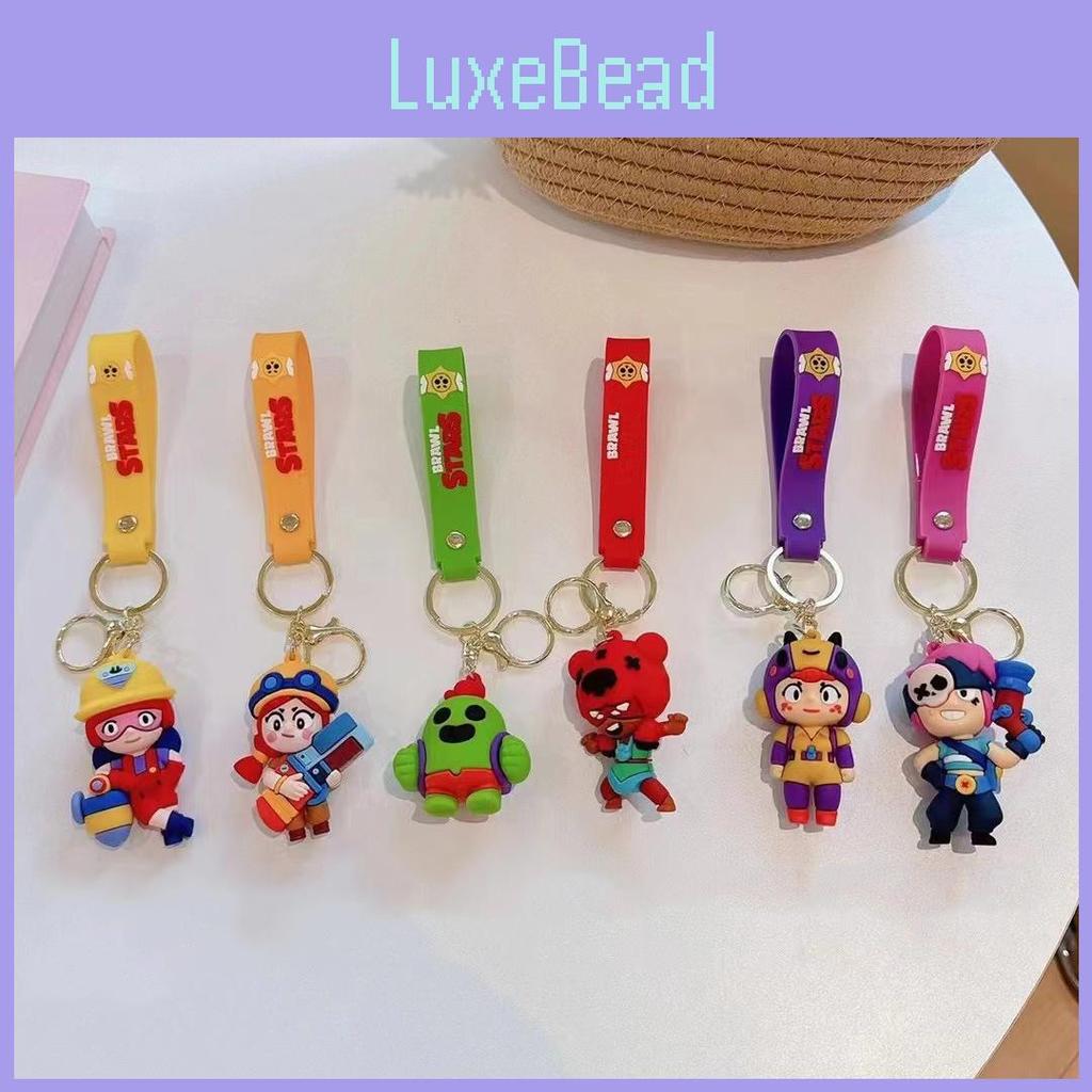 Cute Cartoon Silicone Keychain For Car Keys Brawl Stars Nita Jessie Bea Spikey Paddy