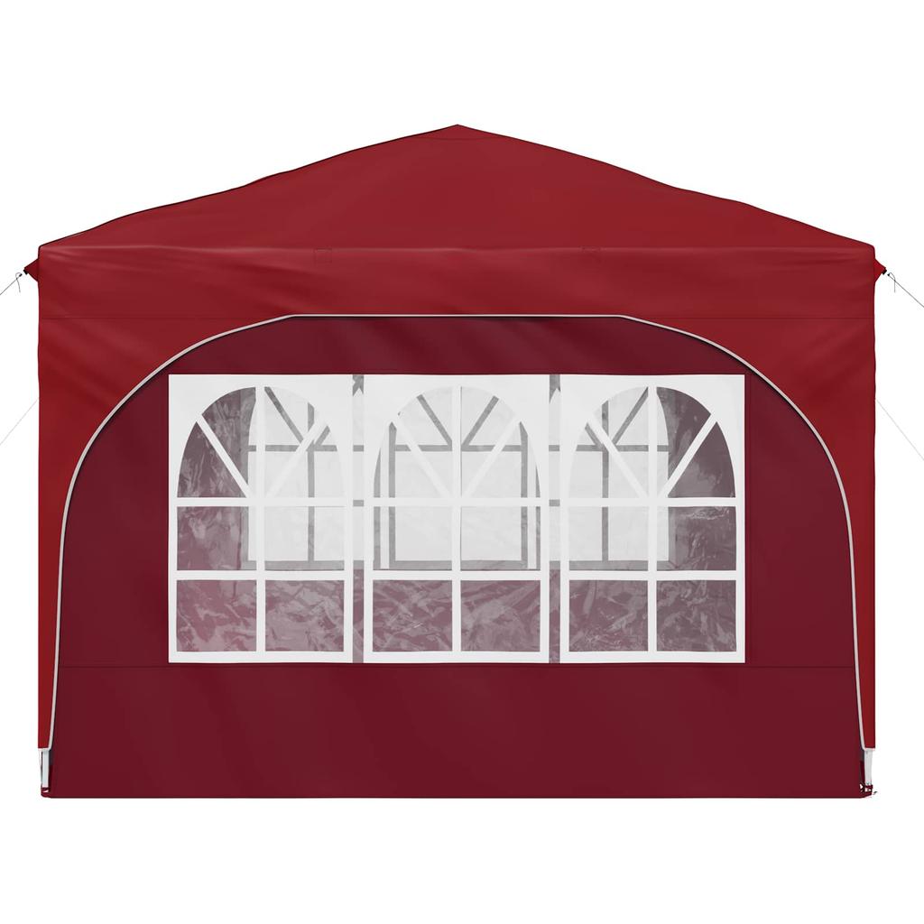 Pop Up Party Tent 290 X 290 X 245 Cm Burgundy Red