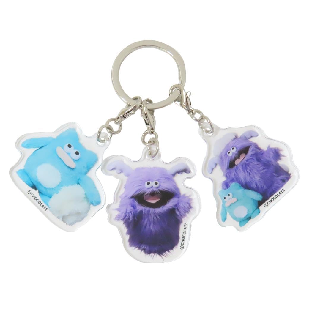 

Marimo Craft Whippi Rappi Acrylic W50 x H50mm & 3-piece Keychain, Die-Cut, Approx. (WHWR-003)