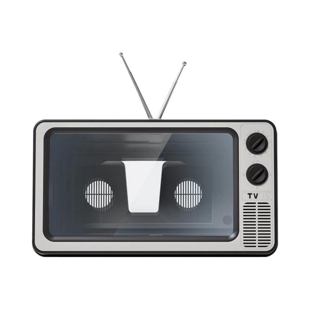 Ornament, Retro Tv 3D Screen Magnifier Tv Desktop Tv Mobile Screen Magnifier Retro Creative Mobile Phone Stand Home Projector