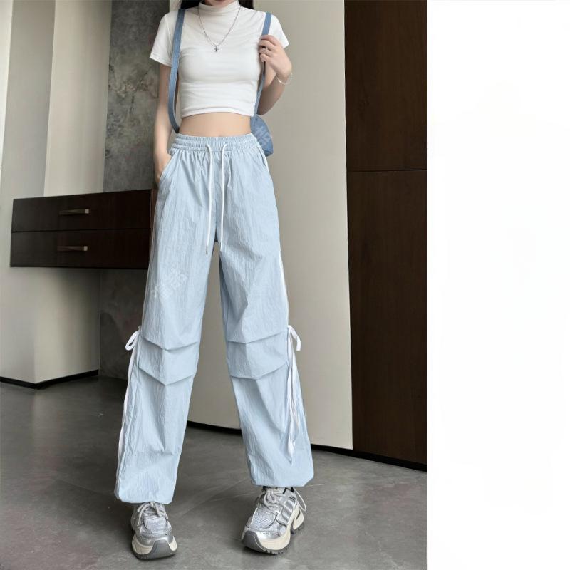 

Брюки-бананы для женщин на лето Женские повседневные спортивные штаны с высокой талией и широкими штанинами Быстросохнущие спортивные брюки XL