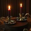 Handle Stand Candlestick Holder Drip Catcher Tray Chamberstick Candle Holder  Dining Table
