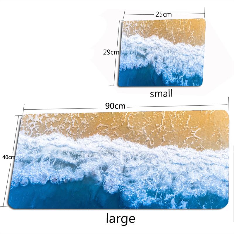 Great Waves Deskmat XXL 50X100CM Seaside Landscape Mousepad Desk Accessories Office Rugs Large Pads Computer TableMat Mouse Pad