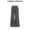 UR Women's Plaid Pleated Drawstring Wide-Leg Pants