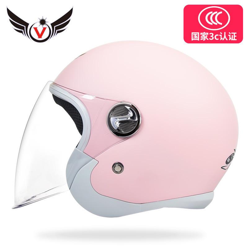 New Electric Vehicle Motorcycle Men's and Women's Helmets Four Seasons Universal 3/4 Helmet Tram Windproof AD Thermal Helmet
