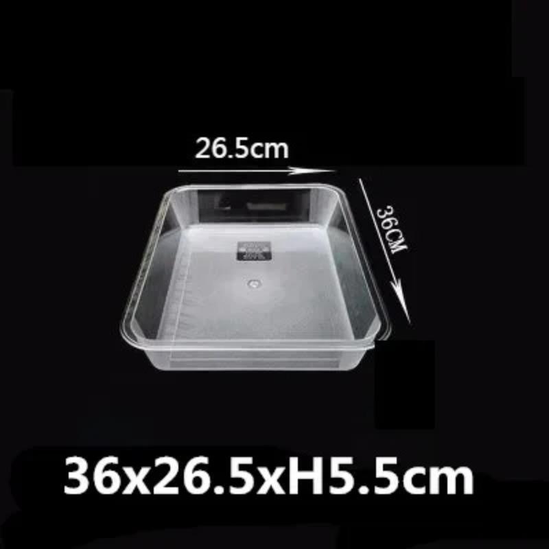 Acrylic Plastic Serving Trays Transparent Rectangular Serving Fruit Vegatable Food Tray Dishes Dinner Set Square Plates Dishes