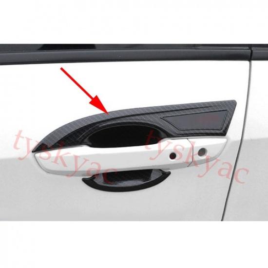 Carbon Fiber Door Handle Bowl Cup Cover Trim For Honda Civic Hatchback 2017-2021
