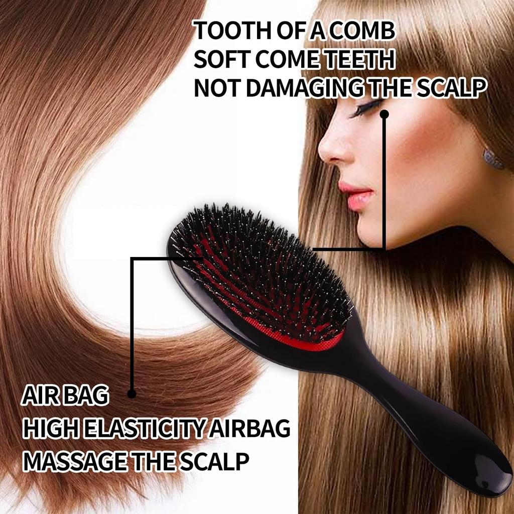1pcs Paddle Hair Extension Brush – Anti-Static Detangling Brush for Wigs, Hairpieces, Natural Hair – Massage Scalp, Reduce Breakage – Loop Bristle