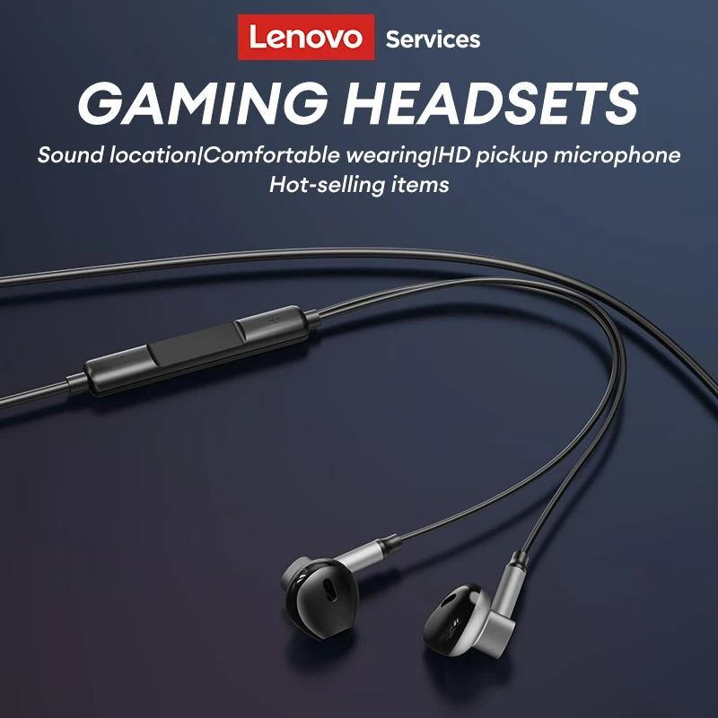 NEW Lenovo Y101 PRO Wired Earphones Gaming Wired Earphone 3.5mm Type C HiFi Bass Stereo E-sports Earbuds Subwoofer HD Sound Headset