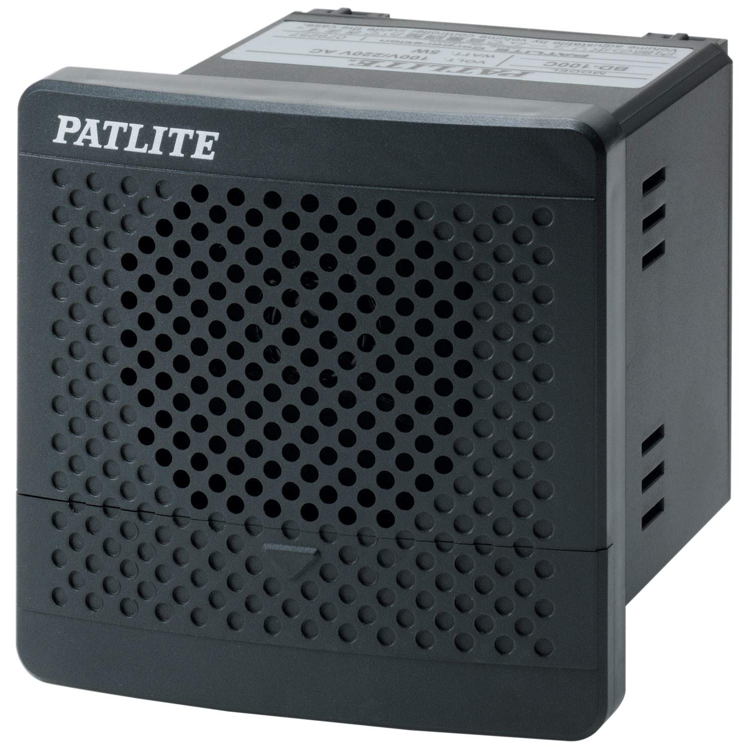 PATLITE BD-24AD-K Панельный электронный звуковой сигнализатор, DC12-24V, 80 мм, Тип звука D, Темно-серый