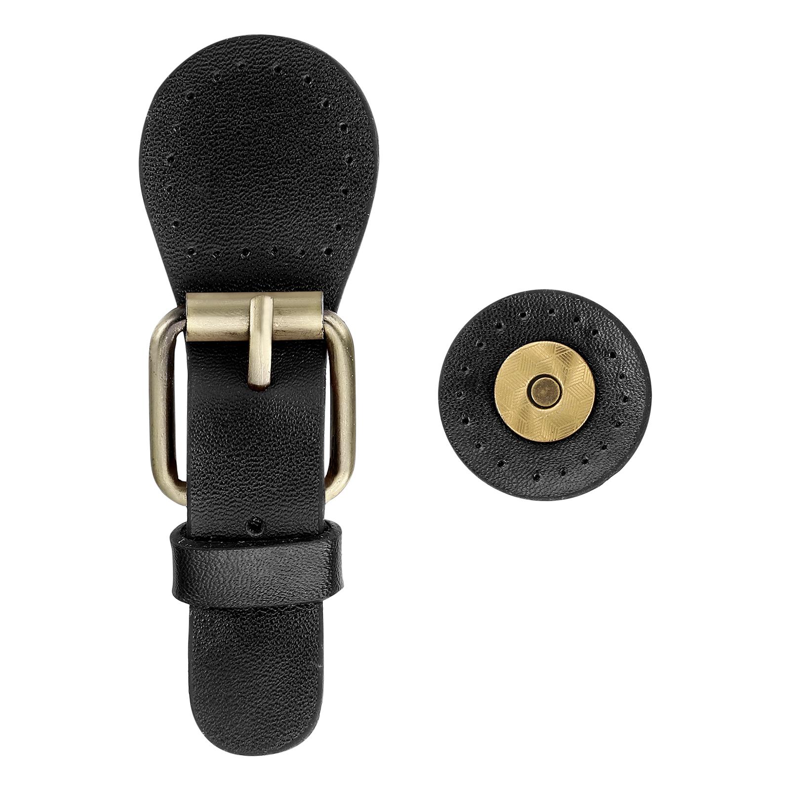 1/2 шт. Швейные кожаные магнитные кнопки-застежки Швейные застежки для самодельных пэчворк-сумок, фурнитура для замка сумки-хобо 1pc чёрный
