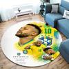 Neymar Jr Runder Teppich, Teppich für Wohnzimmer Schlafzimmer Sofa Spielzimmer Dekor, Rutschfeste Fußmatte