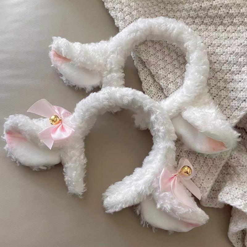 Plush Lamb Girl Headbands Furry Cartoon Animal Ears Hair Hoop Furry Cute Hair Accessories Party Costume Photo Props