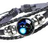 Pulseras de cuero de constelación, brazaletes de cuero tejidos, pulsera en capas para mujer, pulsera de joyería