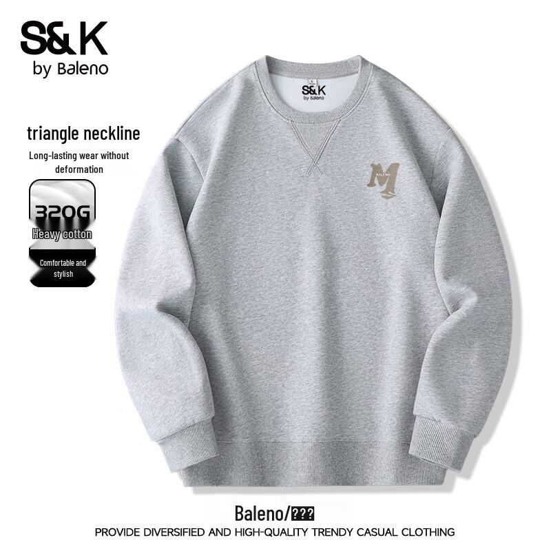 Baleno Men's S&K Series Round Neck Knit Sweatshirt