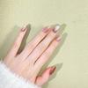 2026 Trendy Luxury Cat Eye Glitter Wearable Nail Tips - High-End Bright White Internet Celebrity Style