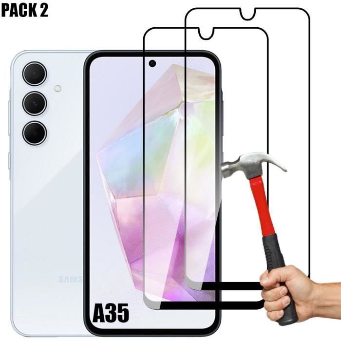 Protecteur d'écran - Booling - pour Samsung Galaxy A35 5G - Verre trempé - Lot de 2 - Antichoc