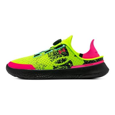 Tênis Casuais de Corrida Ua Flow Slipspeed de Cano Baixo com Dial Boa Tênis Unissex Rosa Verde 3027057-300