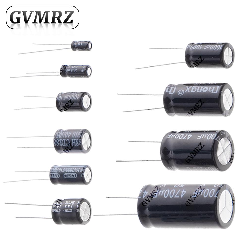 1UF 2.2UF 4.7UF 10UF Electrolytic Capacitor 1000UF 22UF 33UF 47UF 470UF 100UF 220UF 50V 10V 16V 6.3V 25V 35V
