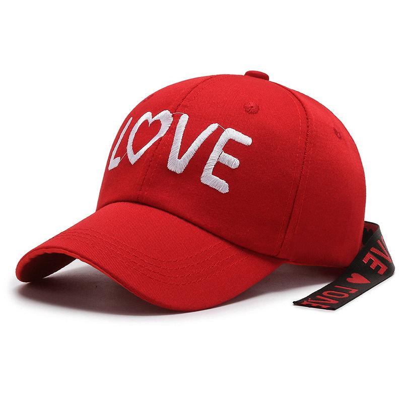 

Hat Spring and Autumn New Embroidery Ribbon Baseball Cap Personalized Peaked Hat Outdoor Sun Hat Travel Hat Couple Hat Adjustable червоний