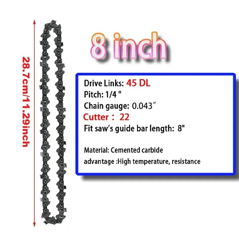 

Цепь бензопилы 4 дюйма 6 дюймов 8 дюймов 1/4 .043 28/37/45/48 DL полудолото электрическая цепная пила часть электроинструмент аксессуар замена