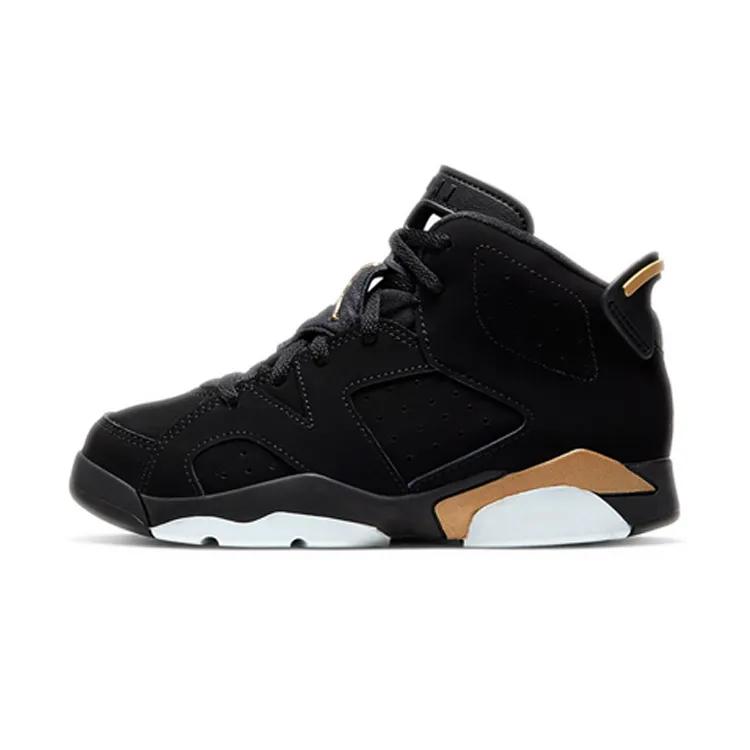 Air Jordan 6 Retro SE PreSchool 'Defining Moments' 2020 (Unisex) Black / Metallic Gold Kids' Basketball Shoes CT4965 007