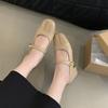 French evening wind light mouth single shoes women's middle heel 2025 autumn Korean version retro gentle temperament fairy thick heel Mary Jane