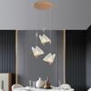 Nordic Duplex Luxury Living Room Background Wall Creative Decoration Rotating Staircase Butterfly Attic Hollow Chandelier