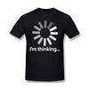 Ik Ben Aan Het Denken Laden Computer T-shirt Print Katoen Grappige T-shirts Middelbare Scholieren Mannen Mode Streetwear