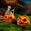 Halloween Skeleton Pumpkin Silicone Candle Molds for Ghost Pumpkin Crafts Gypsum Candy Making And Soap Crafting Decoration