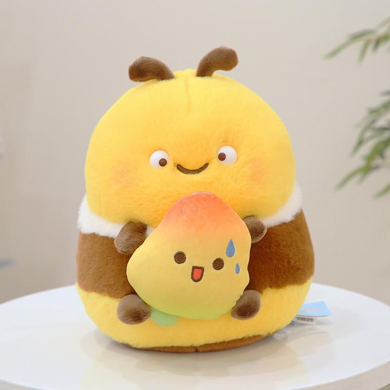 Adorable Bee Plush Toy Creative Pull String Stuffed Animal Soft Pp Cotton