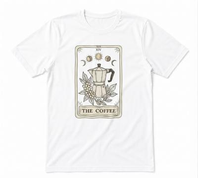 The Coffee Tarot Card Coffee Lovers Loving Tee Gift White T-shirt