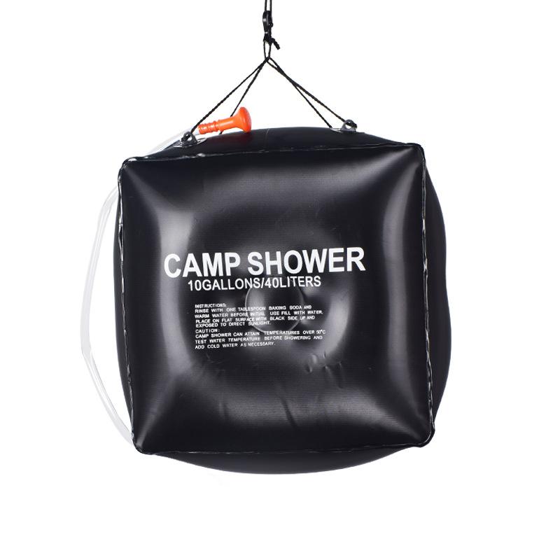 40L Camping Travel Hiking Climbing PVC Foldable Water Storage Bladder Energy Heated Hanging Solar Camp Shower Bag
