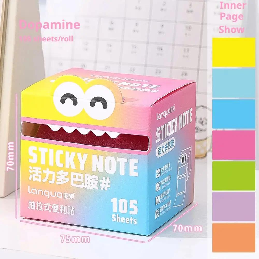 For Mr. Paper 6style 105sheets/roll Pull-out Sticky Sticky Sticky Transparent Stationery Color Notes Notes Student Notes R2g7