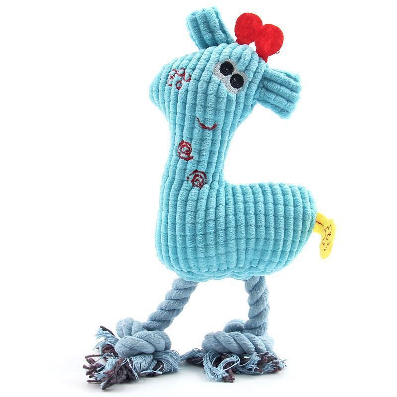 Squeaky Plush Dog Chew Toys Bite Resistant Molar Pet Toy Dog Boredom Relief Interactive Entertainment Durable Puppy Supplies