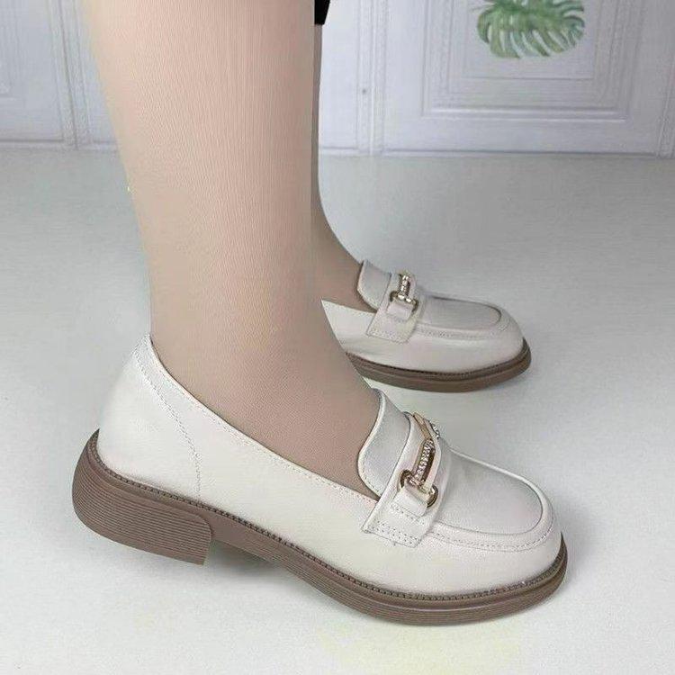 Bestselling Women's British-Style Soft Leather Loafers - Casual, Fashionable, Non-slip Flats for Middle-aged Moms