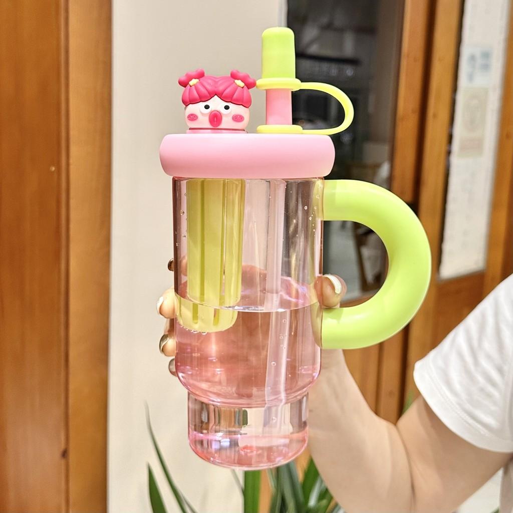 Water Bottle Girl High Design Portable Straw Cup With Heat Resistant Material For Outdoor Use