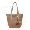 Summer Grass Woven Bag Women's 2025 New Fashion Large-capacity Commuter Tote Bag Seaside Vacation Beach Bag