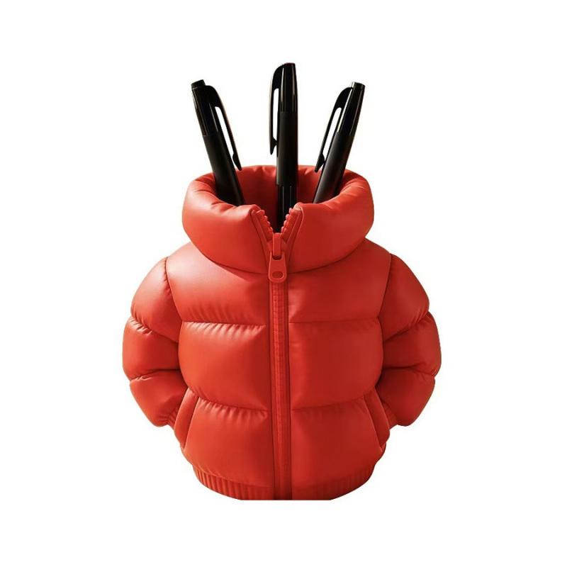 Puffer Jacket Pen Holder Resin 3D Printed Desktop Desk Organizer Office School Stationery Storage Cup Multiple Colors Gift Holder Creative