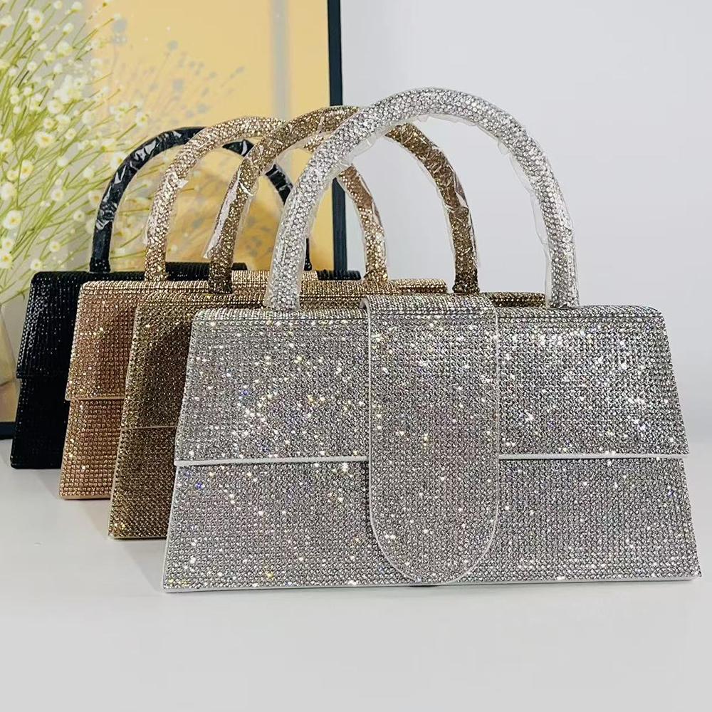Luxury Rhinestone Evening Bags for Women Diamonds Handbags and Purses Crystal Party Wedding Clutch Shoulder Crossbody Bag Lady