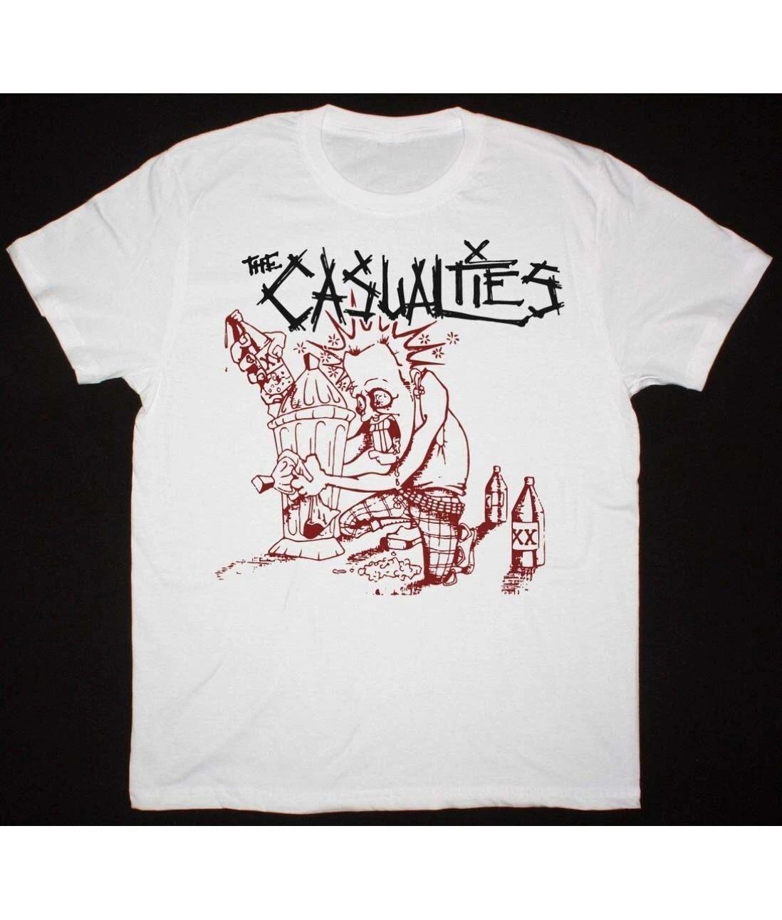 The Casualties Band White Shirt Adults Size S to 5XL NI981 XXXL
